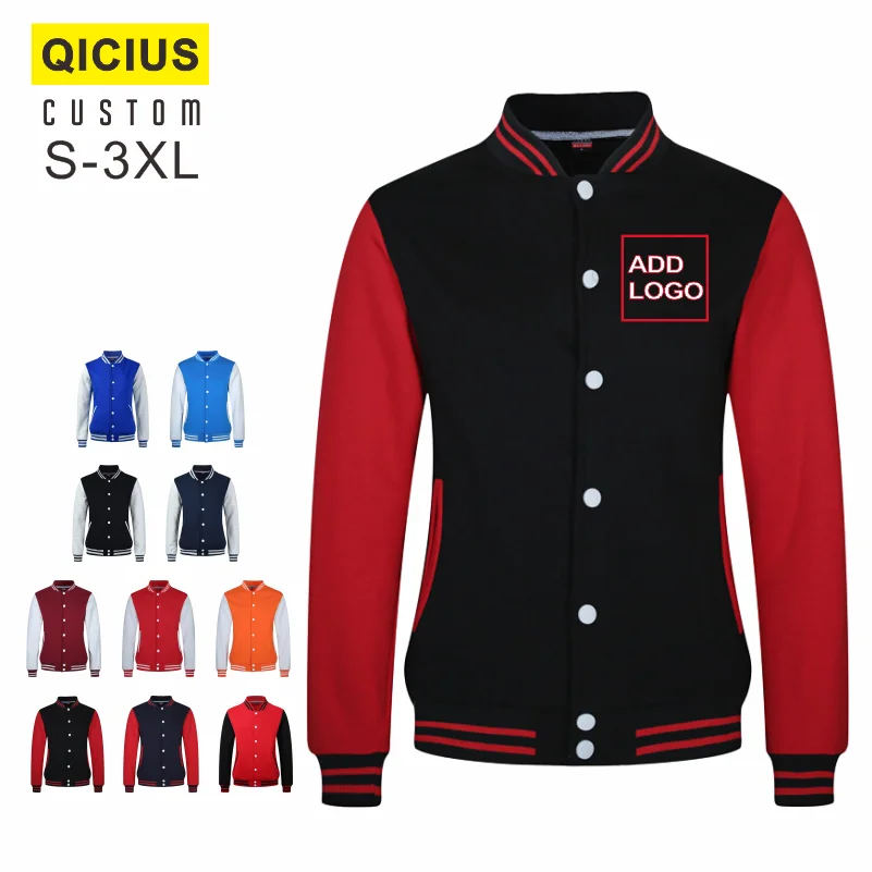 Jacket For Men Style Baseball Uniform Coat Custom Printed Embroidery Jacket Letter Streetwear Jaquetas Chaquetas Veste Homme