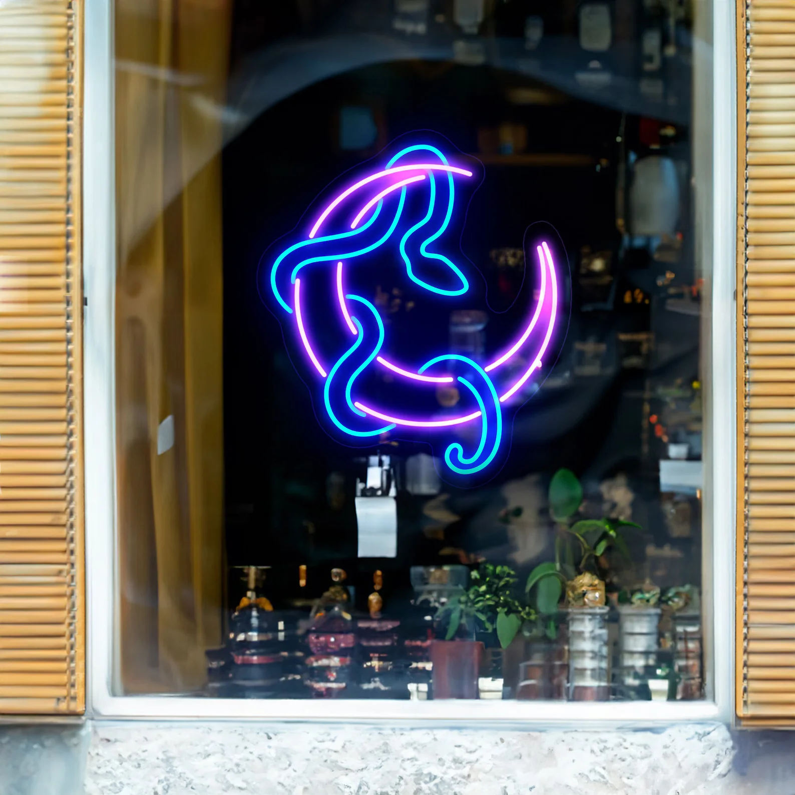 

Snake Neon Sign,Snake on Moon Neon Sign,Animal Neon Bedroom Home Bar Wall Deocr Snake Wall Decor, Moon decor