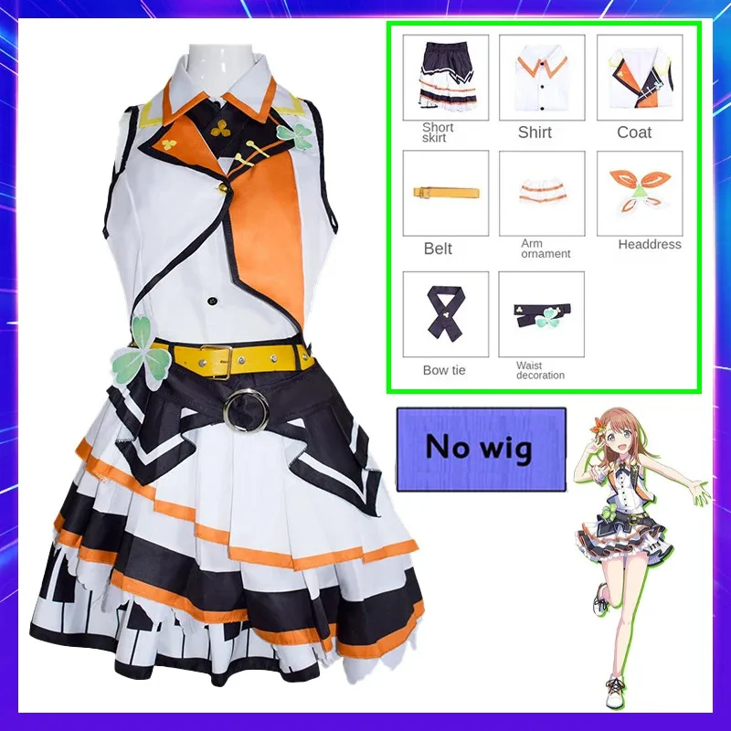 مشروع Sekai الملونة المرحلة الفذ تأثيري أنيمي Vocaloid المزيد من القفز كوستوم Hanasato Minori Momoi Airi Hinomori Shizuku Dressc؛ 8، ك