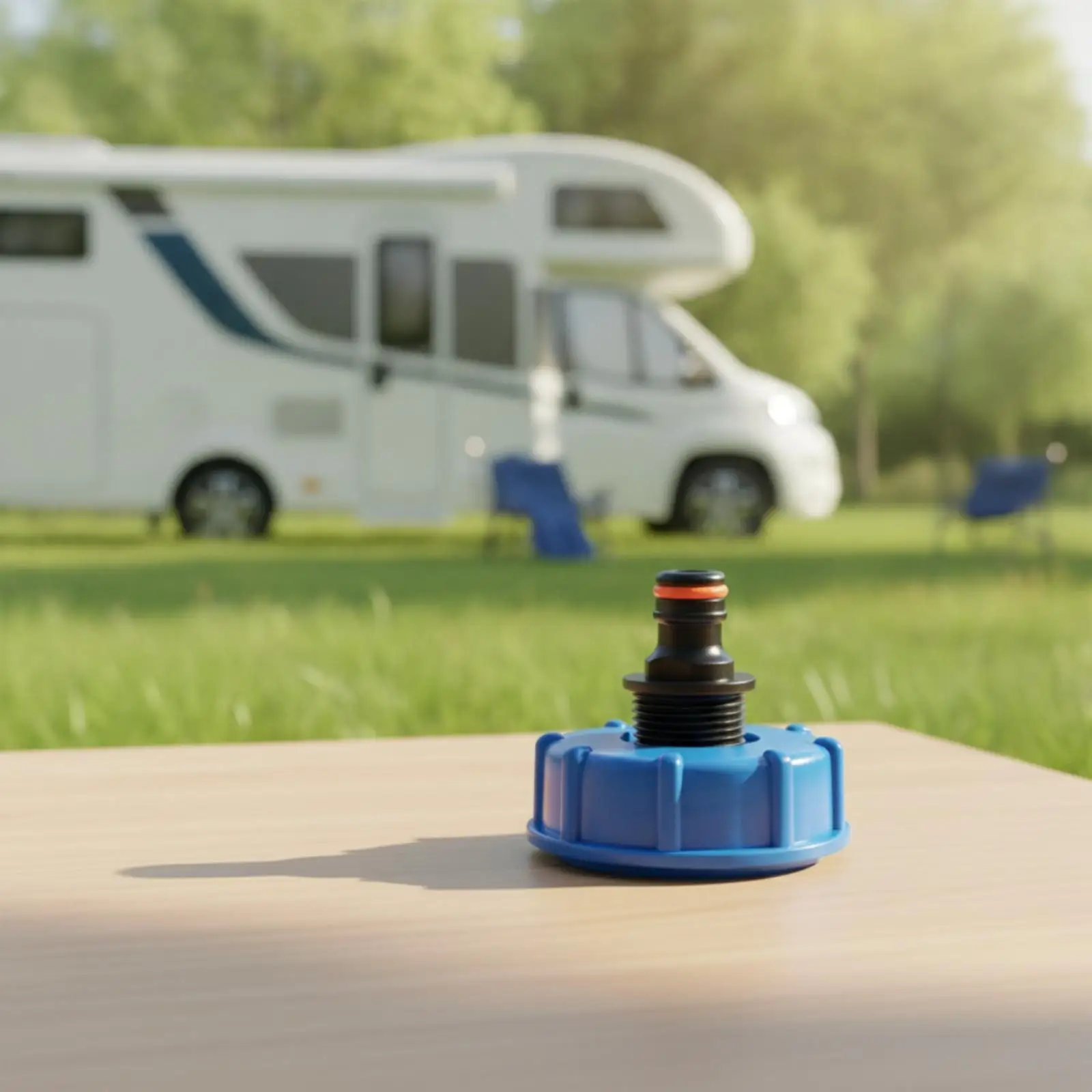 74mm RV Water Tank Cap with Instant Coupling Fitting Secure Refill Adapter for Camping Water Supply