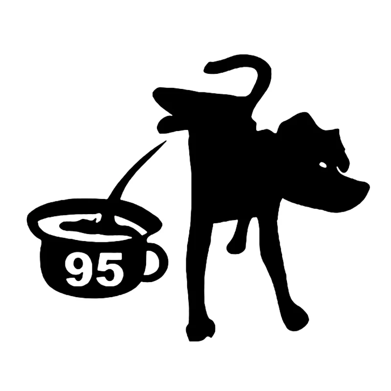 31805# 11.5x14 CM Vinyl Decal For Dog 95-бензин 95# Car Sticker Waterproof Auto Decors on Fuel Tank Cover Cap