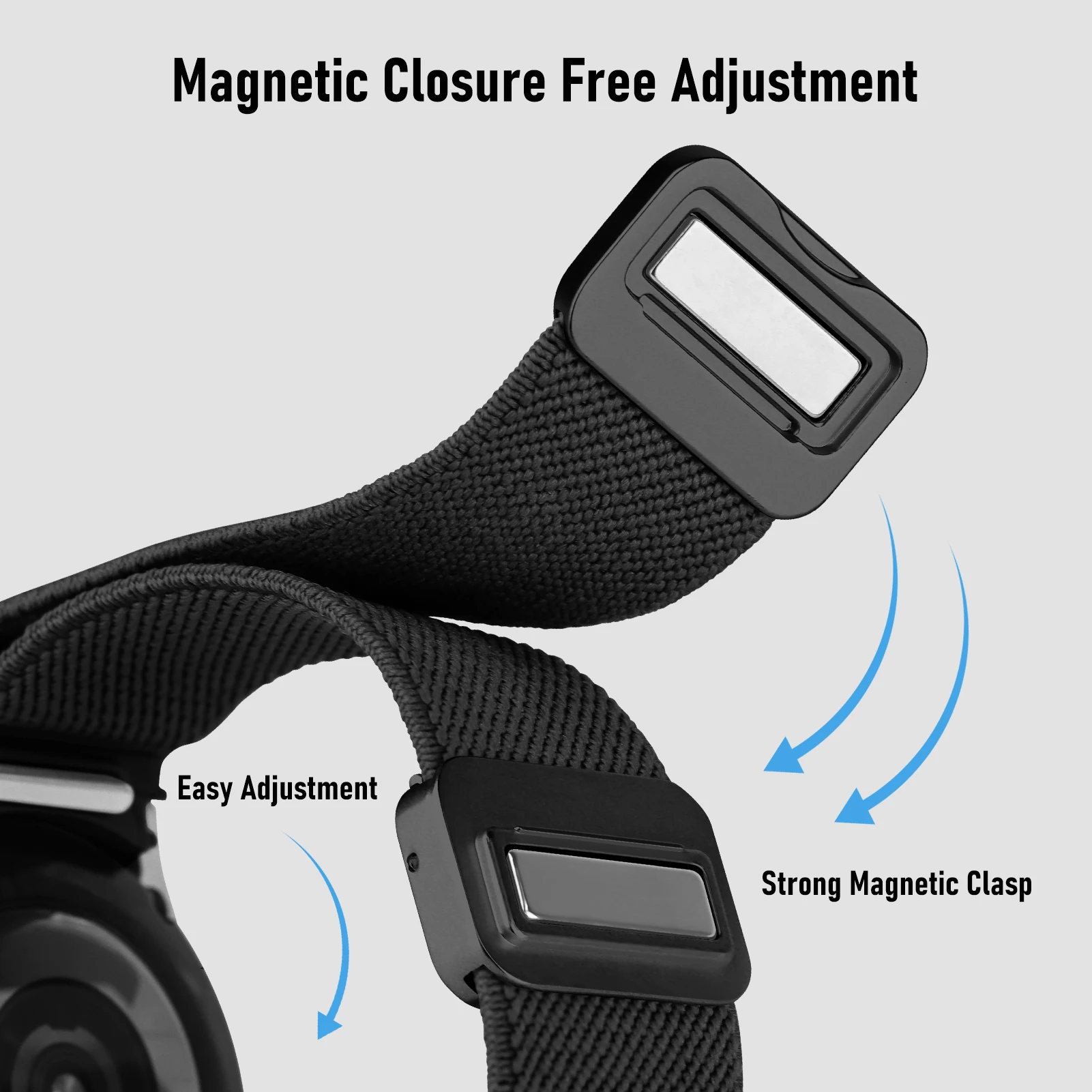 No Gaps Nylon Band For Samsung Galaxy Watch 6 4 classic/5 pro 47mm 43mm 44mm 40mm magnetic bracelet Galaxy watch6 watch 4 strap image 3