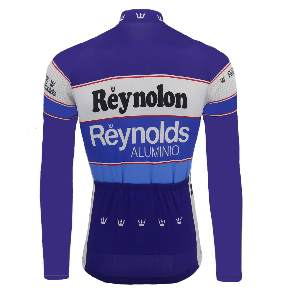 Reynolds Long Sleeve Cycling Jersey Winter Fleece And No Fleece White Yellow Classic Bike Clothing Maillot Ciclismo