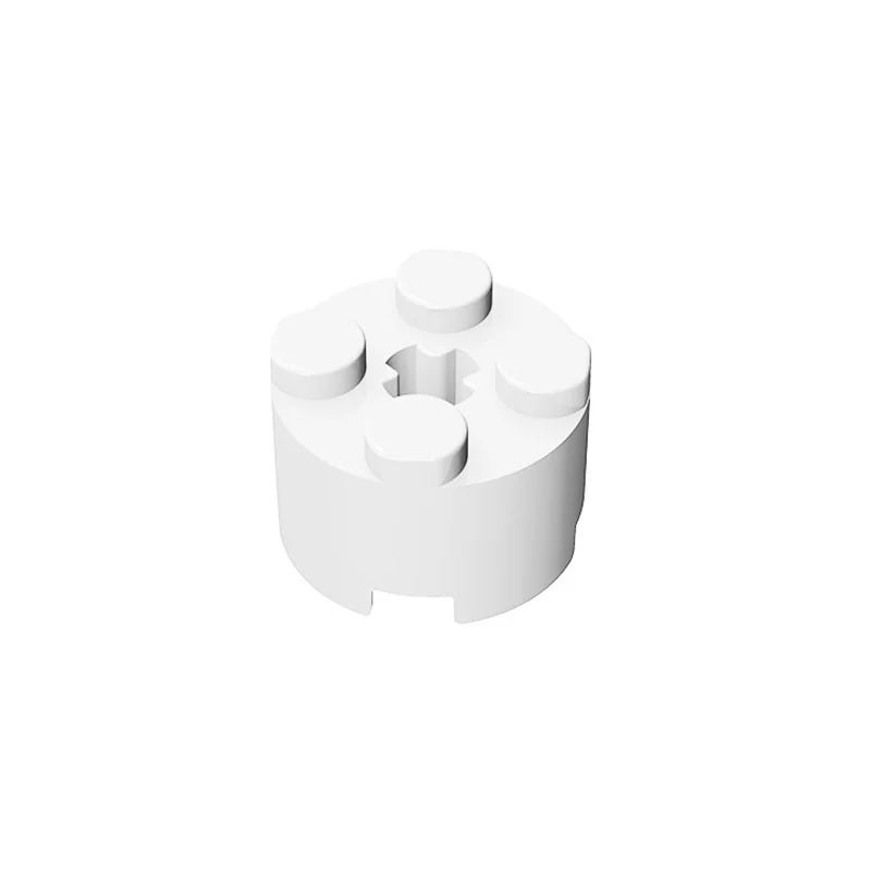 10Pcs MOC Parts 3941 6143 Brick Round 2 x 2 with Axle Hole Compatible Bricks DIY Assmble Building Blocks Particle Kid Toy Gift
