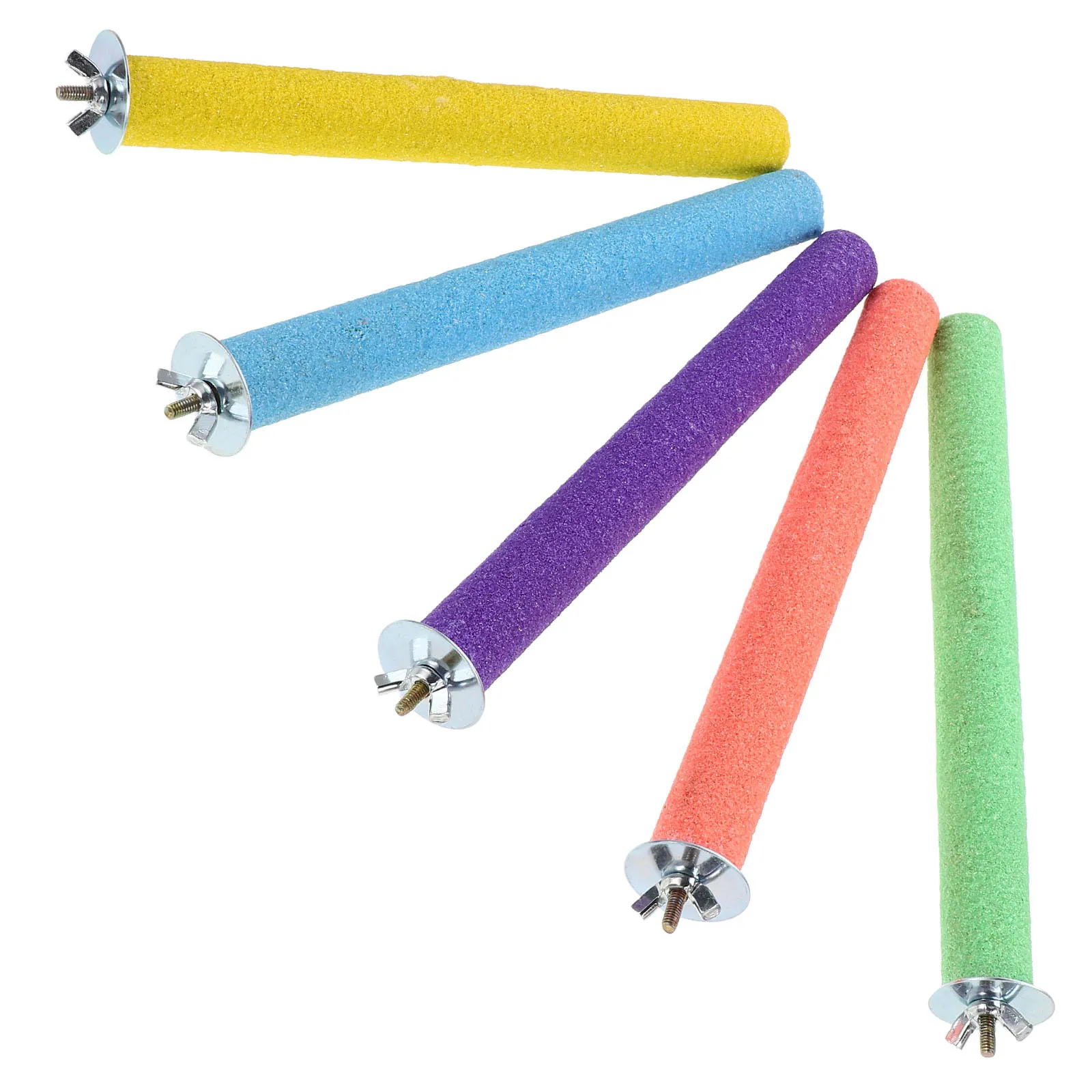 

10Pcs Parrot Perch Stand Sanded Grinding Stick Cage Bird Perches for Claw Nail Care Parrot Cage Accessories Bird Perch Stand