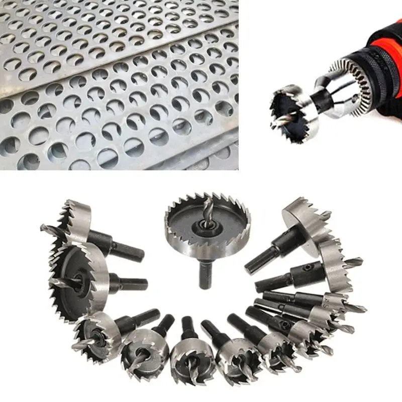 16-53mm Tip HSS Drill Bit Hole Set Metal for Woodworking Cutter Tools