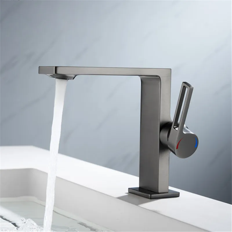 New Arrivals Bathroom Basin Faucets Hot & Cold Chrome Brass Lavatory Sink Mixer Taps Single Handle Toilet Crane Vessel Gun Grey