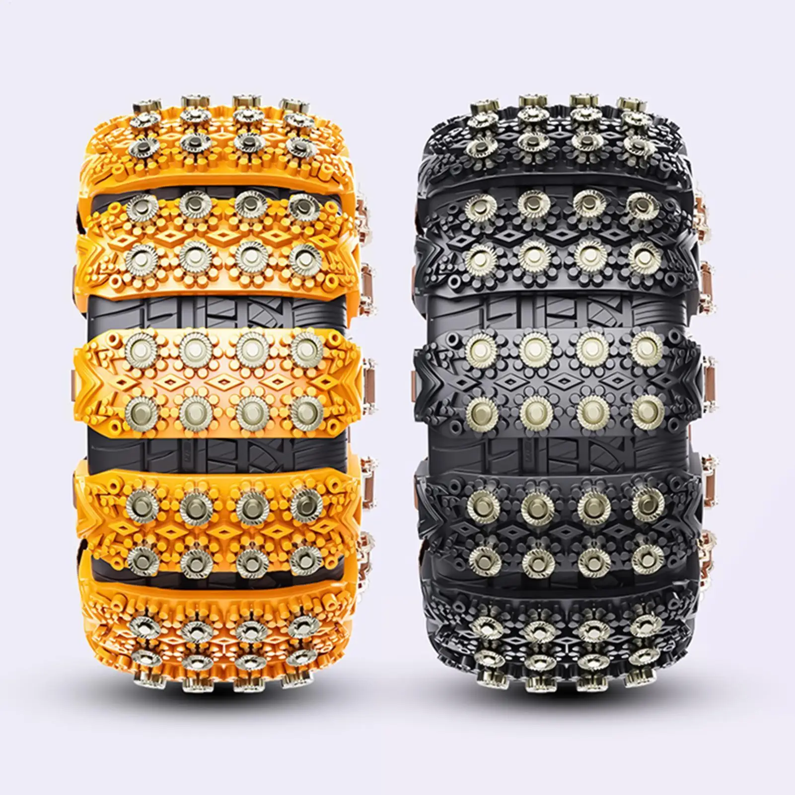 Tire Snow Chains 8-pieces Heavy-Duty Traction Wheel Traction Chains Fit 6.5-9.65-inch Tires For SUV Truck RV Pickup Minivan
