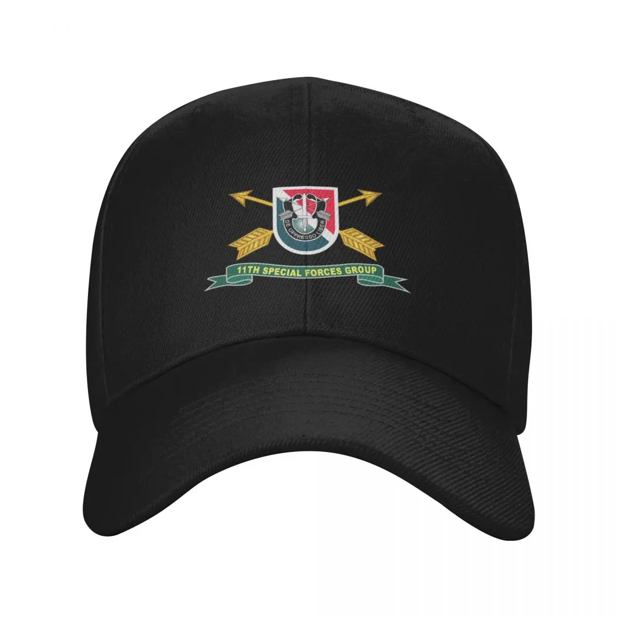 Army - 11th Special Forces Group - Flash w Br - Ribbon X 300 Baseball Cap Custom Cap Funny hats Woman Men's