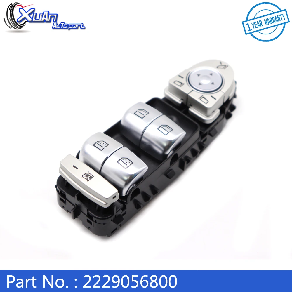 

XUAN Power Window Lifter Master Control Switch 2229056800 For Mercedes-Benz C300 C400 C63 GLC300 C350E C-Class W205 W253 W222