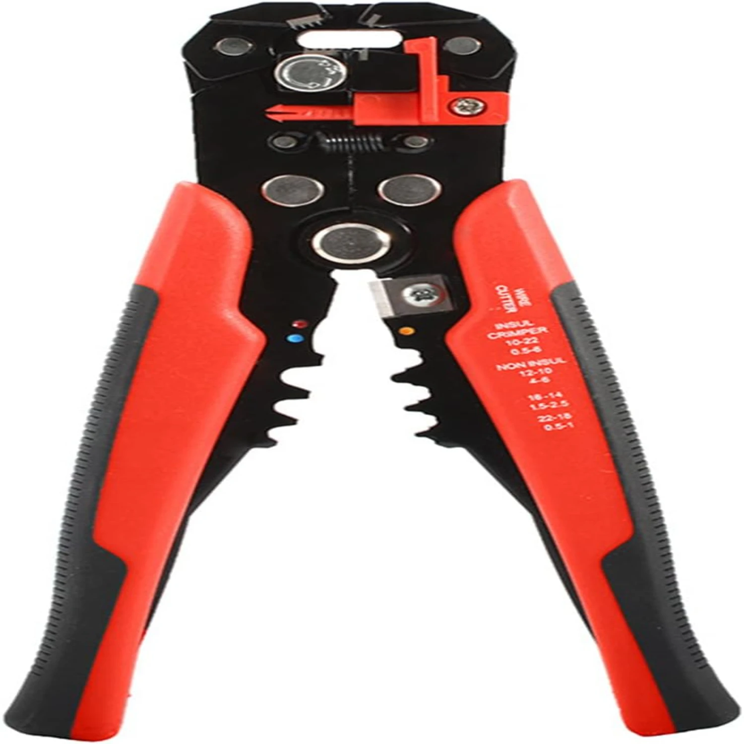 

High-Quality Red Professional Self-Adjusting Electrician's Automatic Cable Stripper Wire Cutter Terminal Crimper Tool, 21cm Long