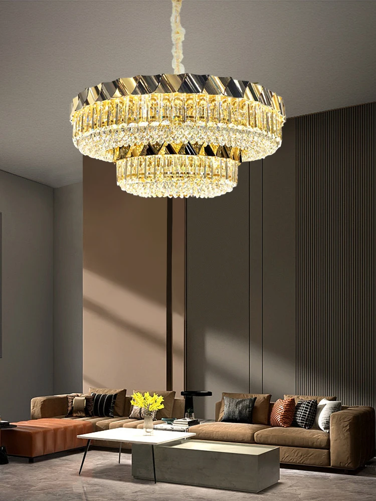 Designer Nordic Hanging Lamps For Ceiling Bedroom Hanging Chandelier Luxury Circular Crystal Chandelier For Living Room