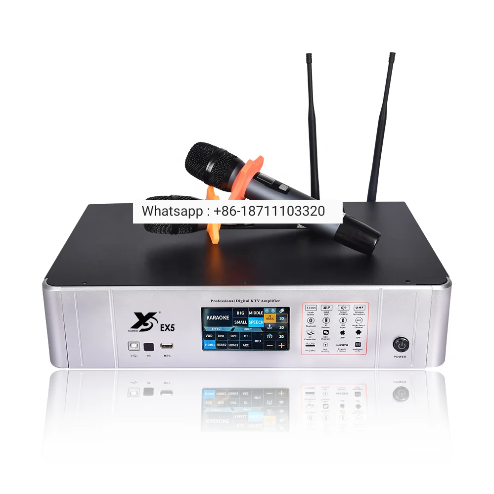 

DSP with 450W*2 power amplifier wireless microphone dsp echo processor