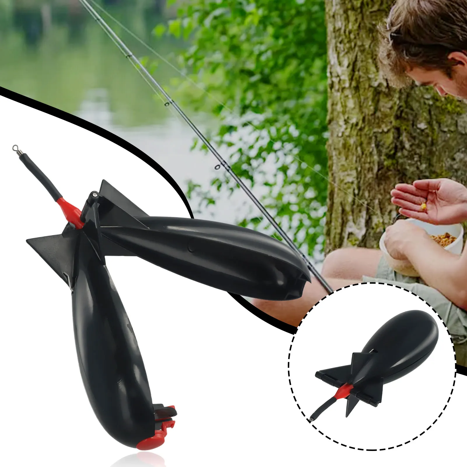 S/M/L Carp Fishing Rocket Feeder Spod Float Lure Bait Holder Pellet Rocket Feeder Float Lure Bait Holder