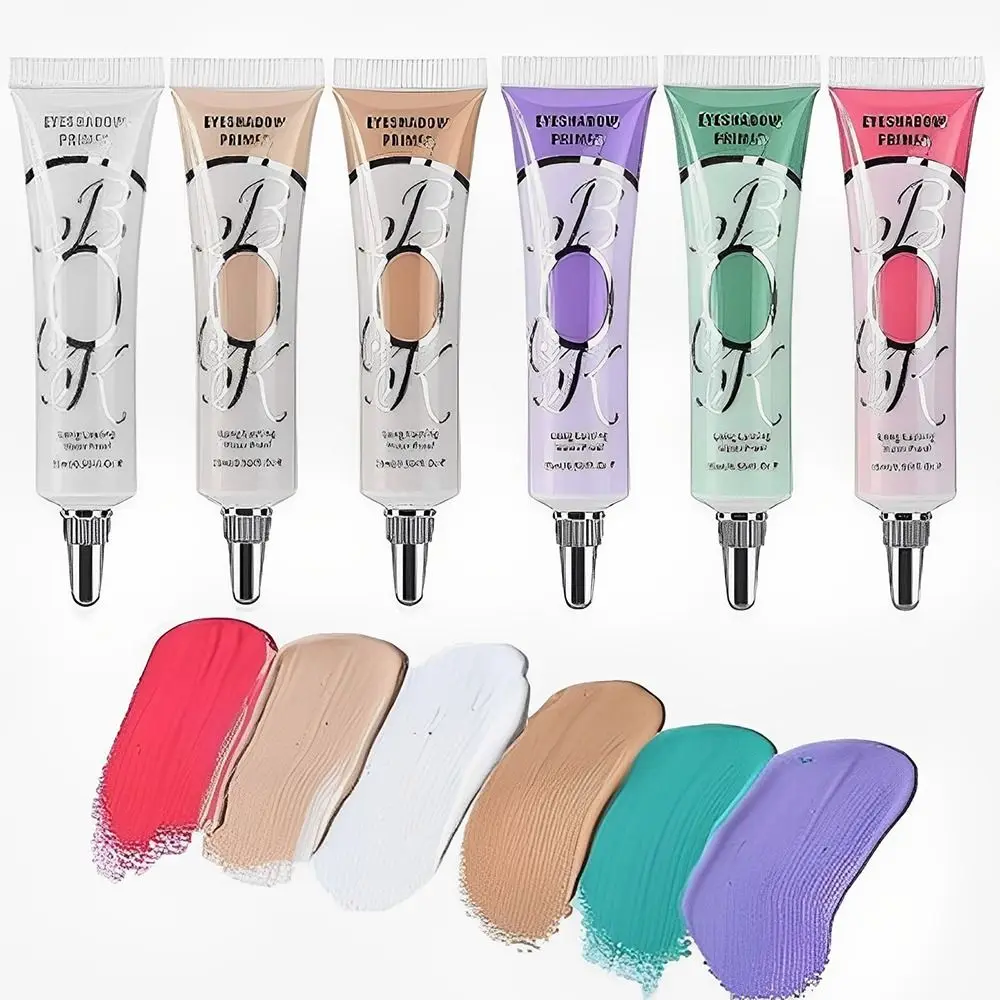 Crème de base d'ombre à barrage colorée pour femme, imperméable, anti-transpiration, correcteur pour les yeux, longue durée, soyeux, liquide, apprêt