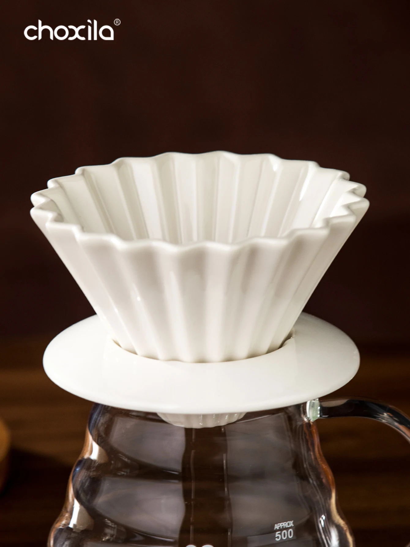 1pc gotejador de filtro de café cerâmico, cupcake despeje sobre filtro de café, copo de filtro de café fabricado à mão permanente acessório de café