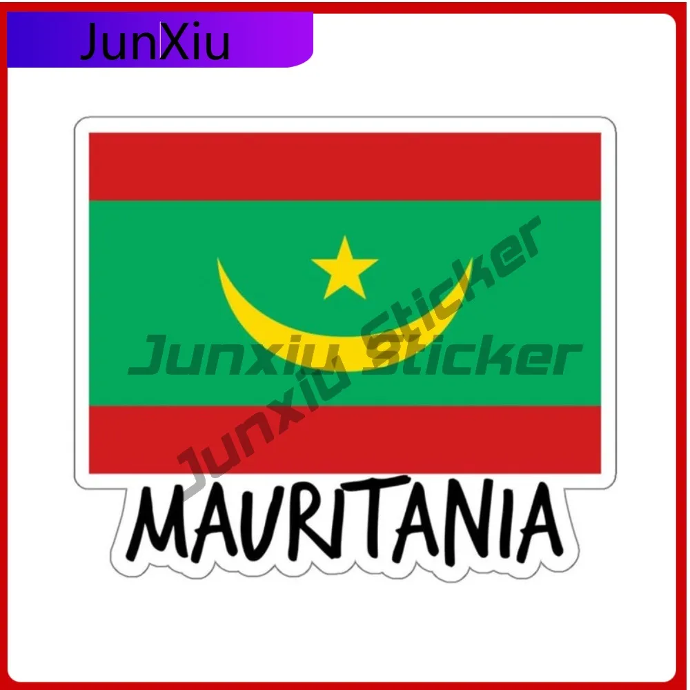 

Mauritania Flag Travel Sticker Waterproof Scratch-proof Accessory Decal For Car Bicycle Skateboard Laptop Rv Camper Windows Pvc