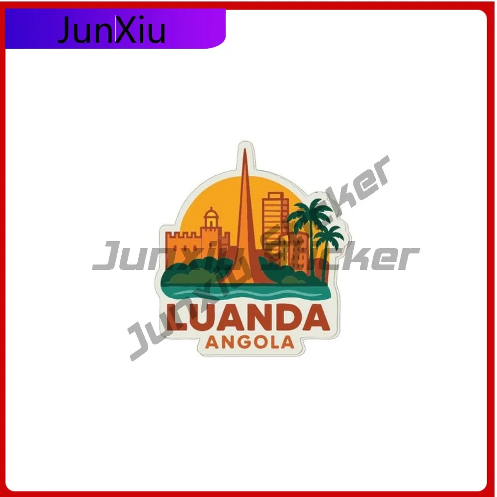 

Luanda Angola City Vacation Sticker Scratch-proof Vinyl Decal Exterior V125 Motorcycle Stickers Cruiser Car Cover Waterproof Out