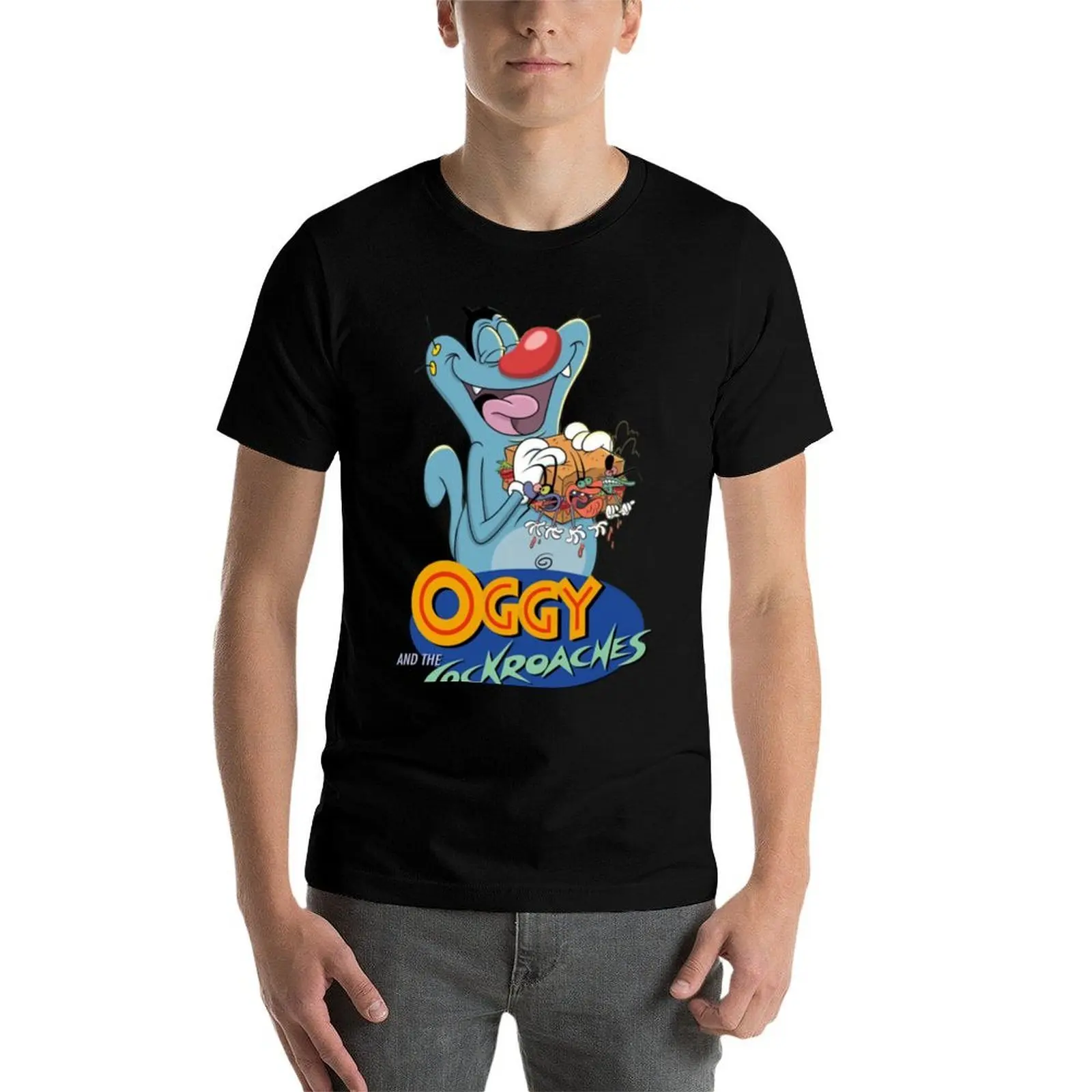 Oggy And The Cockroaches (57) T-Shirt cotton t shirt pack mens graphic t shirts t shirts for man