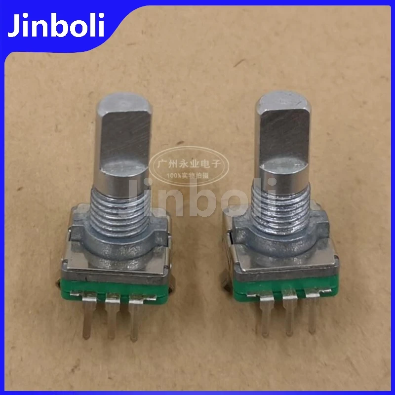 2PCS EC11 Type Encoder Without Switch 360 Degree 30 Positioning Pulse Volume Audio Potentiometer Half Shaft Length 15MM