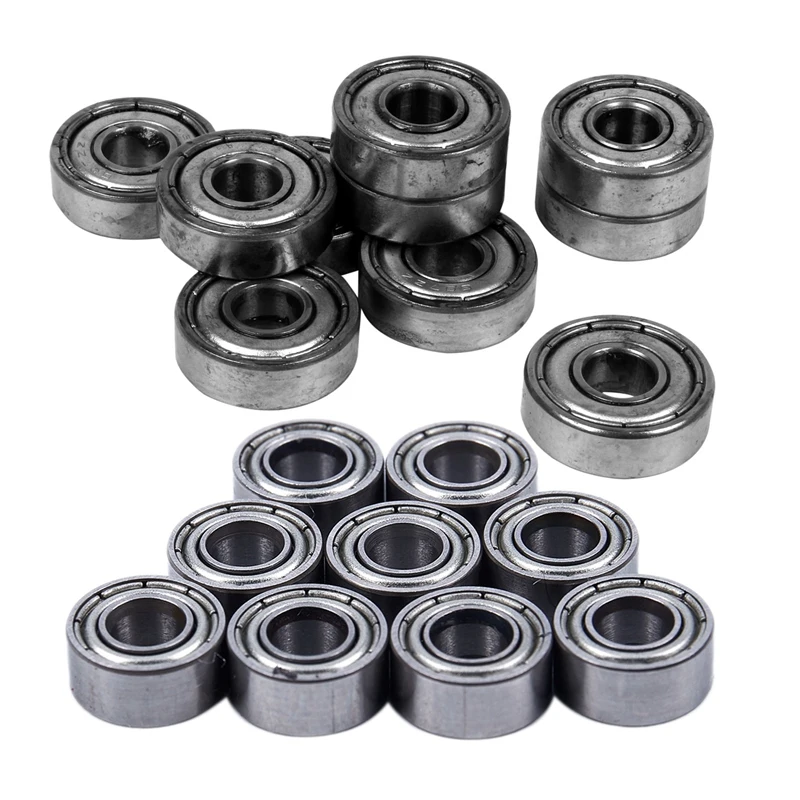 10Pcs 684ZZ Bearing 4X9X4 Mm ABEC-5 Miniature 684 Z ZZ Ball Bearings 684-2Z & 10Pcs Miniature Rubber Sealed Metal Shielded Metri