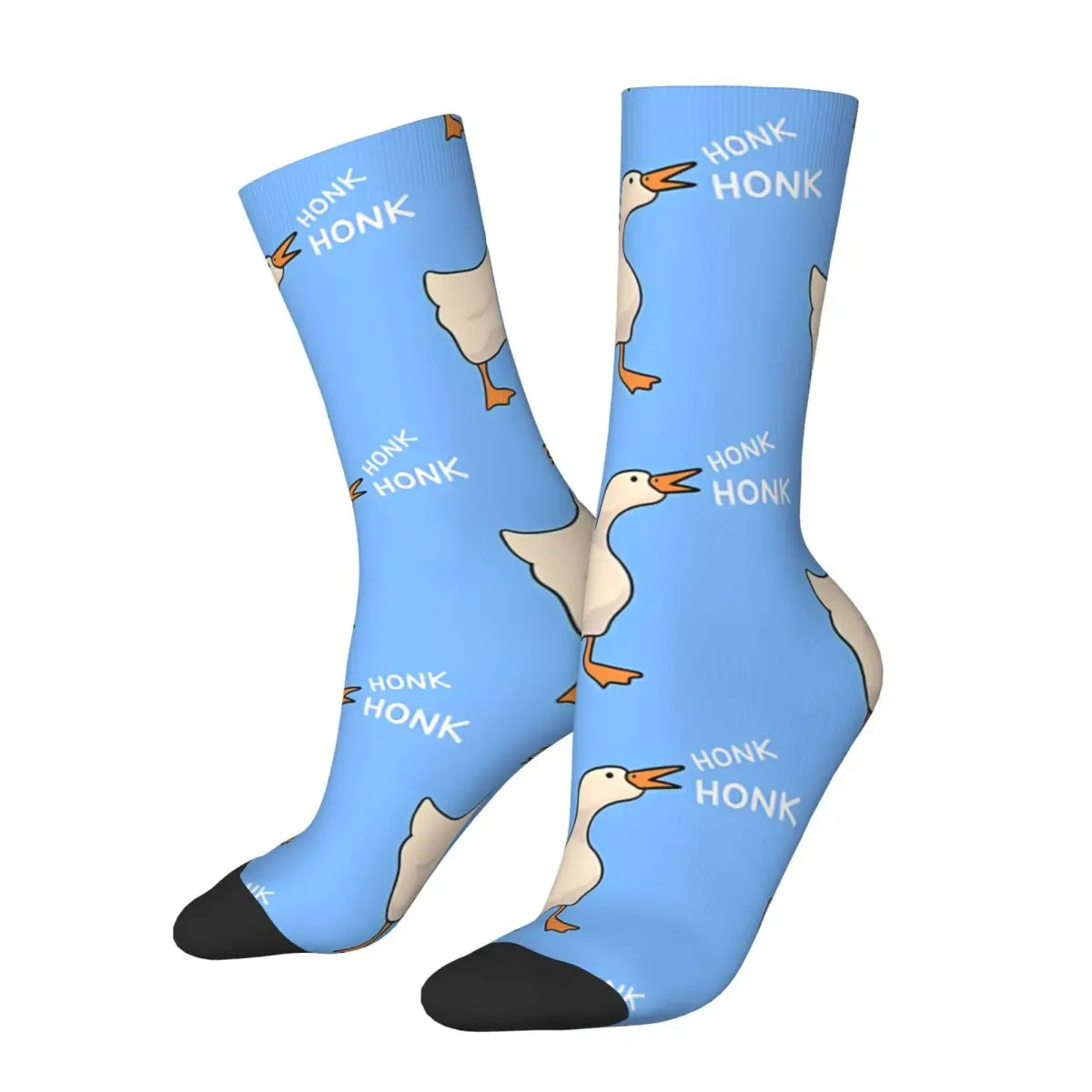 Vintage Honk Honk Goose Men's Socks Unisex Hip Hop Seamless Printed Happy Crew Sock Gift