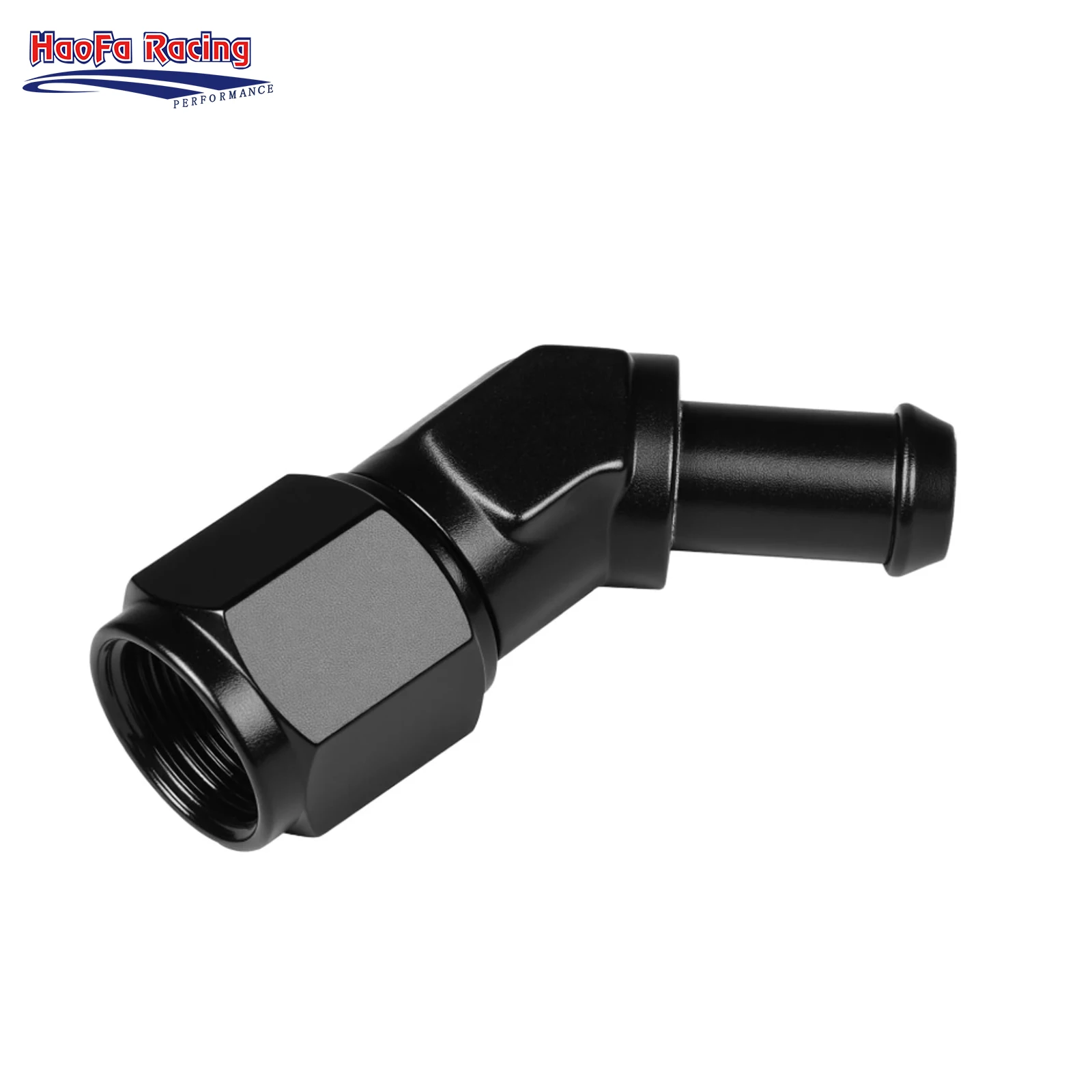 

6AN Female to 5/16 Barb 45 Degree Swivel Hose Fitting Adapter Aluminum Black 1PC Swivel Adapter Fitting Hose End