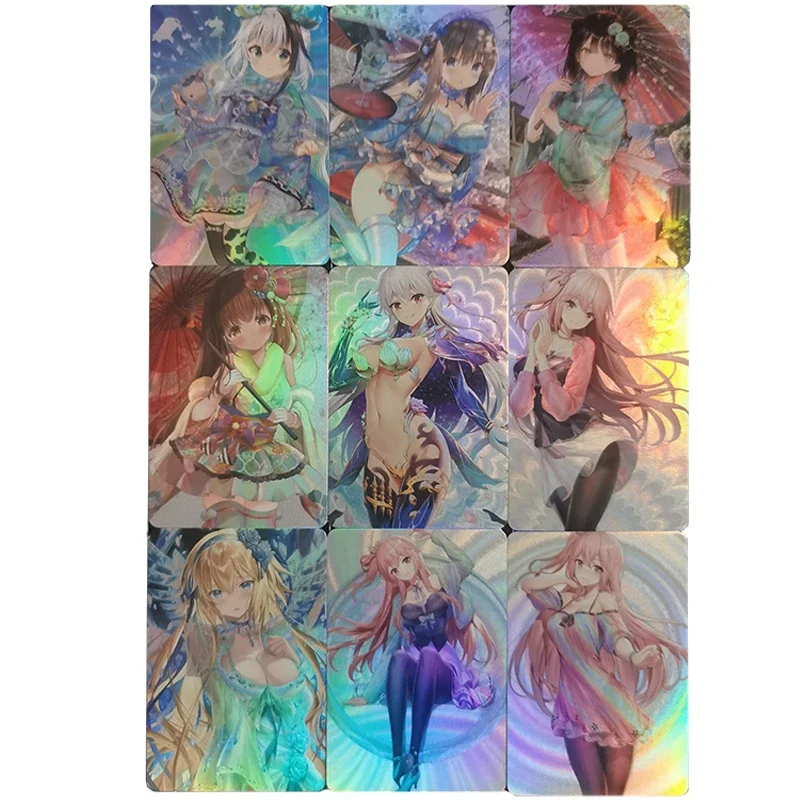 

9Pcs/set Kawaii Anime Girl Cards Ririko Fate Series Grand Order Jeanne D'Arc Alter Kama Atui Game Collection Cards Gift