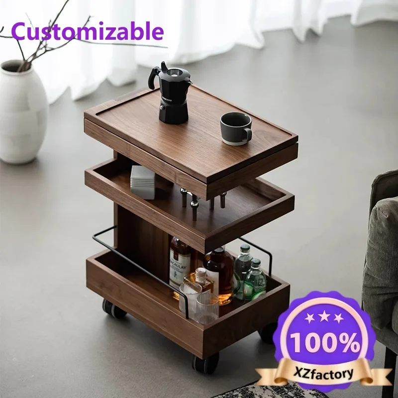 Factory Direct 2026 Top Carro de madera maciza de estilo Medieval, mesa con borde