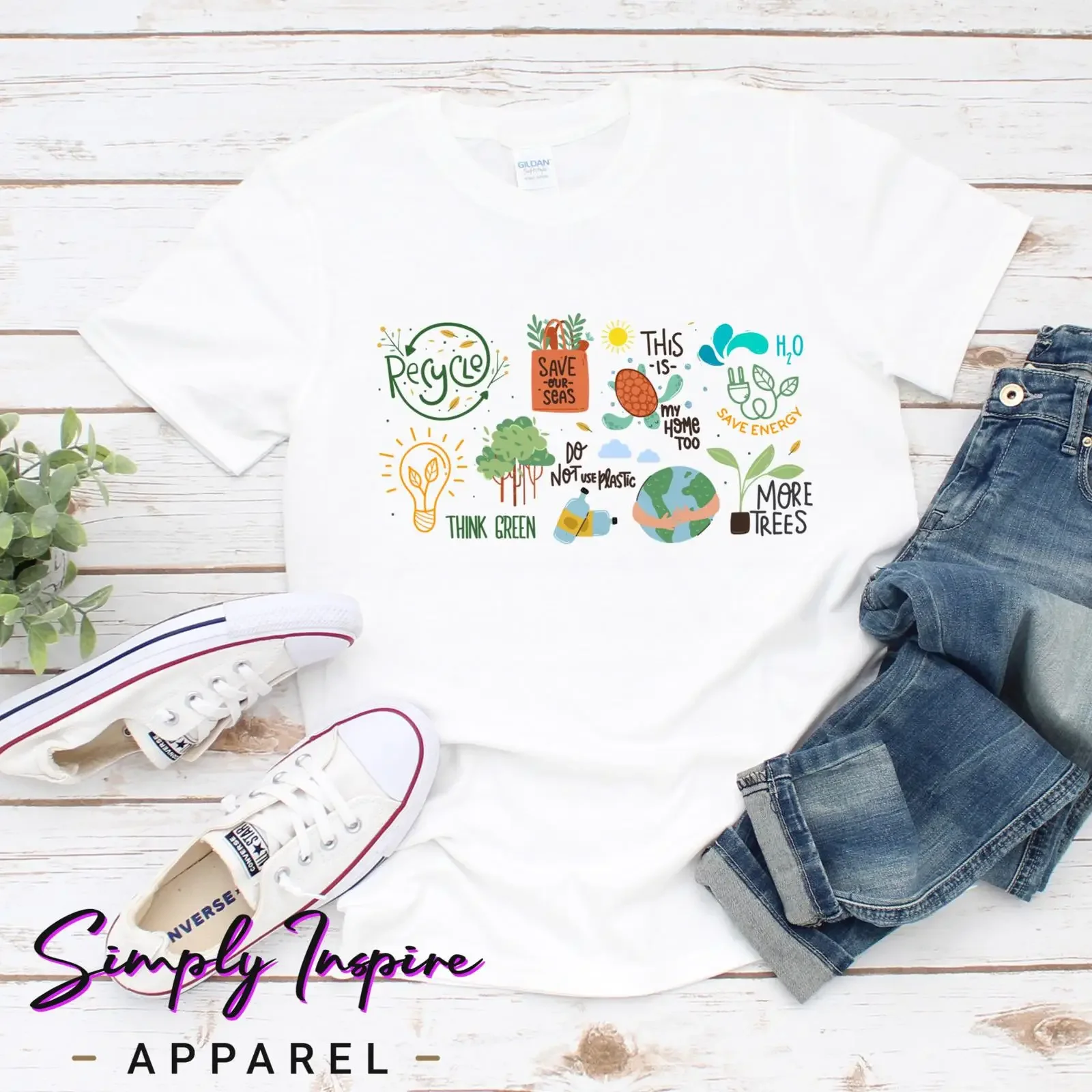 Eco Energy Environmental T Shirt Save The Planet Earth Day Global Warming Climate Change  vintage Washed Soft Unisex Breathable