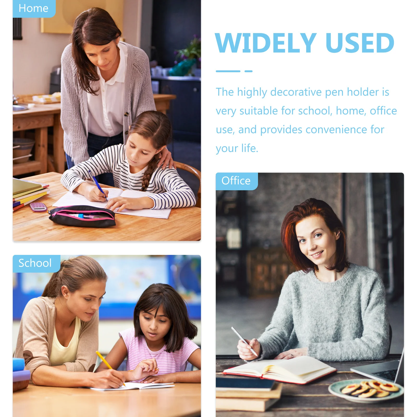 

Pen Holder Resin Desktop Pen Organizer Office School Stationery Storage Rack Desk Decor Pencil Holder