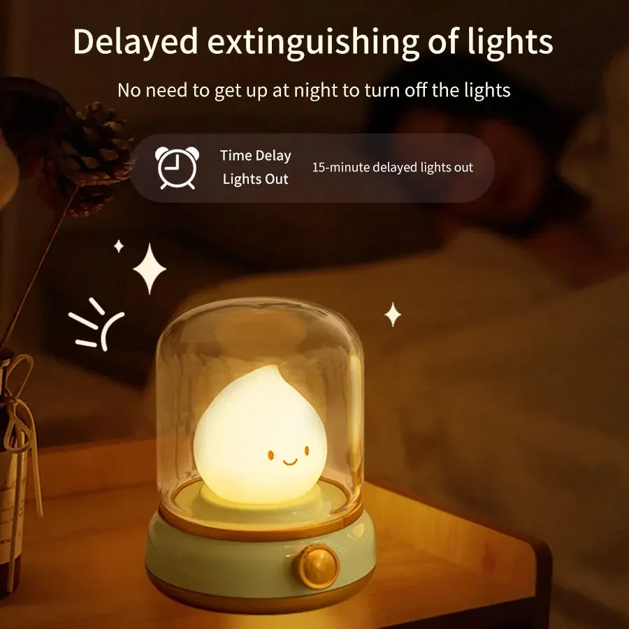 Mini Desktop LED Night Light Cute Kerosene Light Rechargeable Dimmable Table Lamp Kid\'s Gift For Hotel Bedroom Coffee Bar Decor