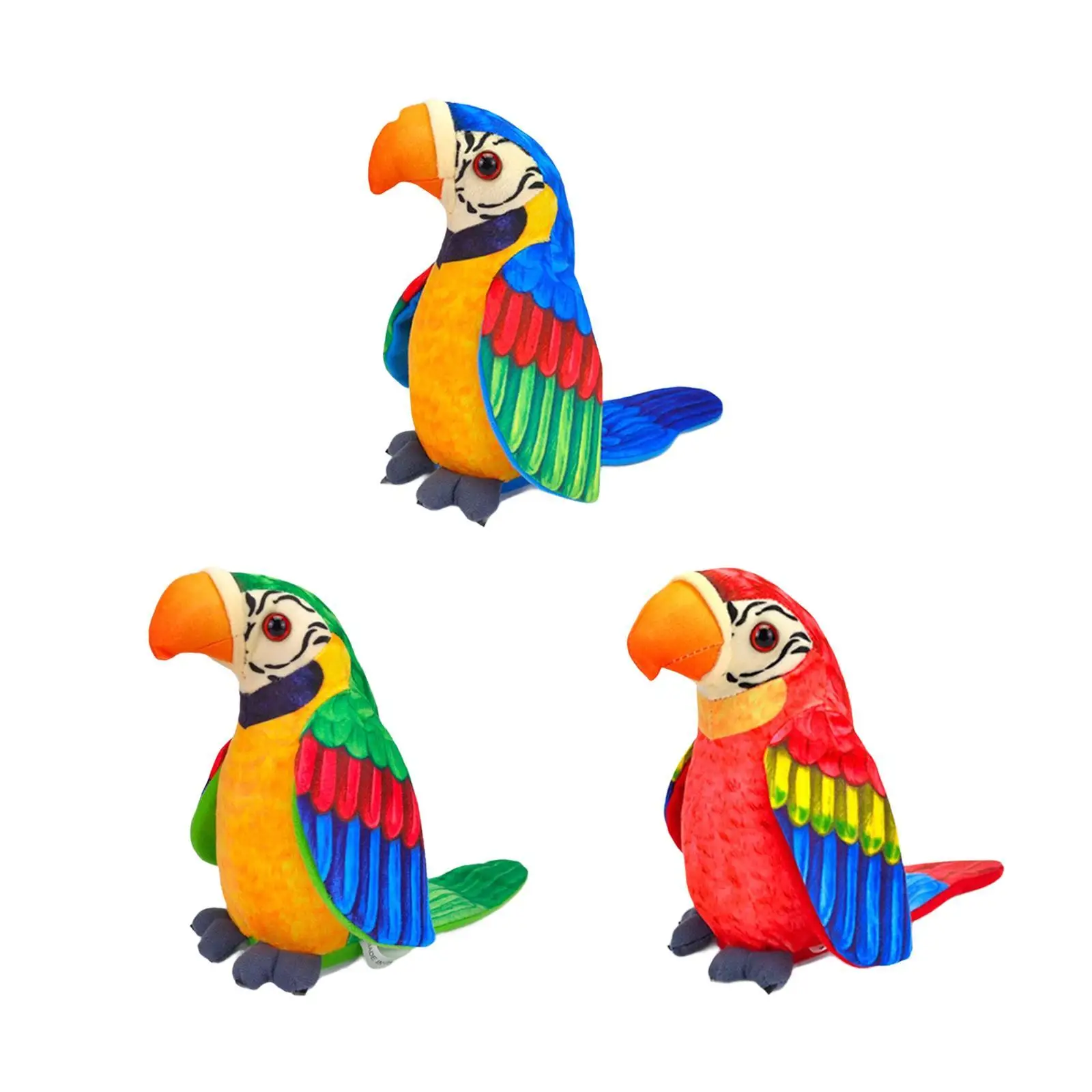 Realistic Electric Parrot Toy Parrot Stuffed Animal Soft for Boys and Girls Birds Plush Doll Children Toy for Girls Baby Kids