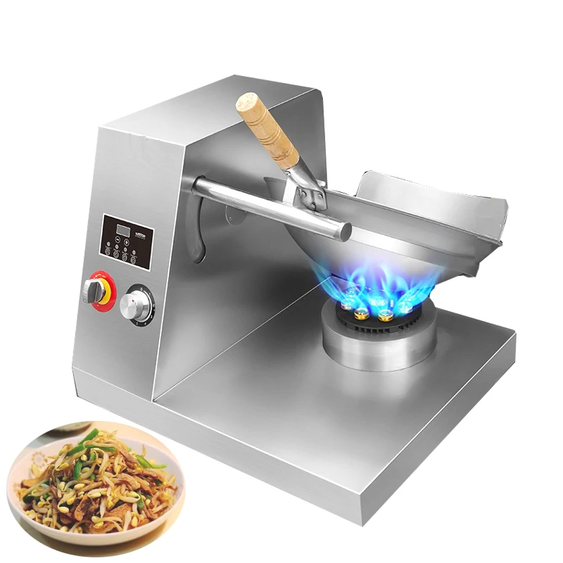 

Restaurant Kitchen Use Cooker Robot Food Automatic Cooking Wok 300W Automatic Stir Fry Machine