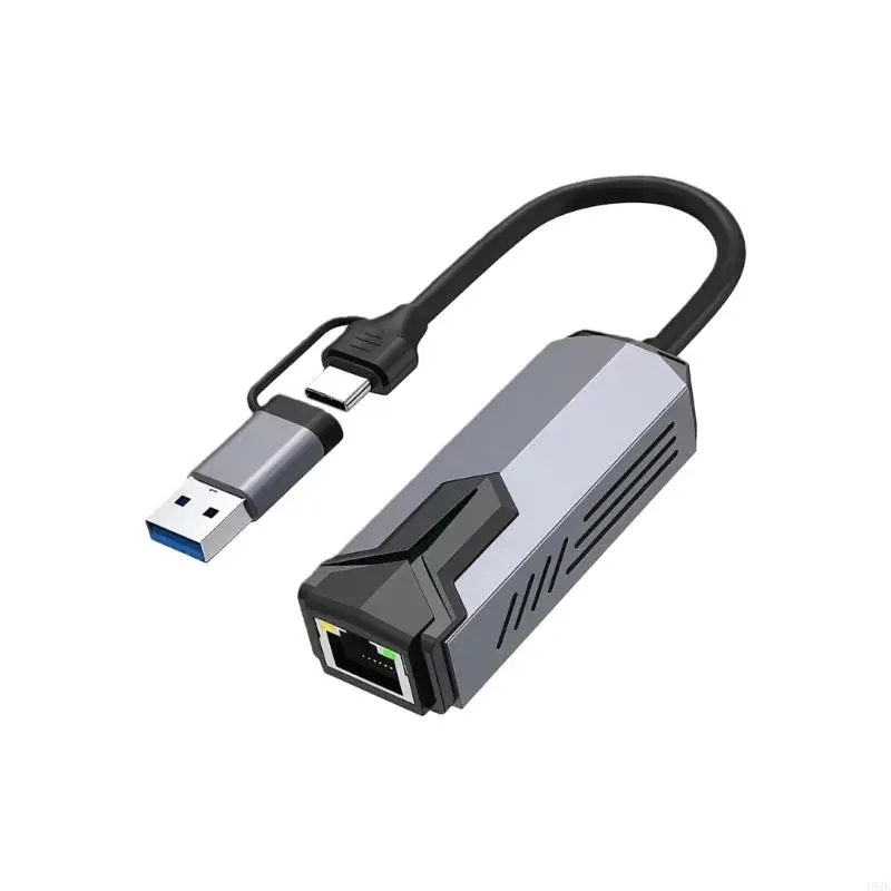 

462E Ethernet Adapter 5000Mbps Type C USB3.0 to RJ45 Gigabit Ethernet Networking Wire
