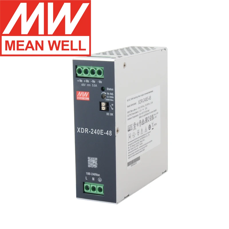 Original Mean Well XDR-240E 12V 24V 36V 48V DIN-Schienen-Schaltnetzteil