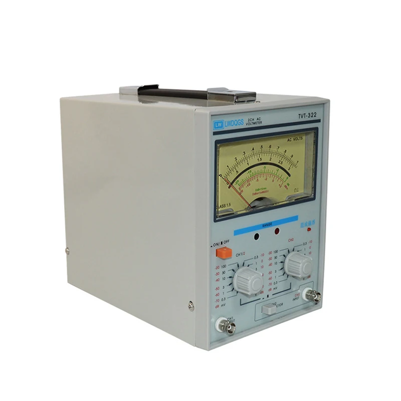 

Double Pointer Display Dual Channel Milivoltmeter High Precision AC Millivoltmeter Voltage Measuring Instruments TVT-322