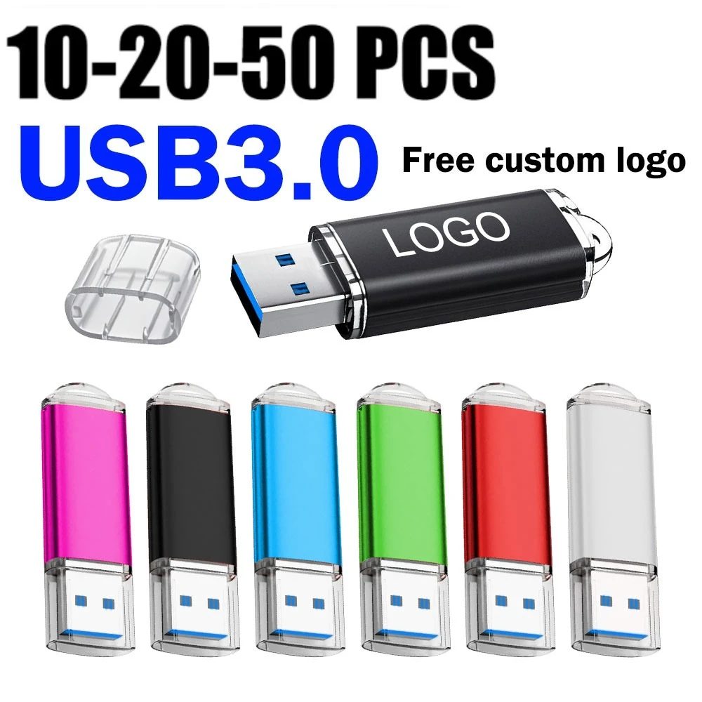 

10/20/50PCS USB 3.0 High Speed Usb Stick memoria stick memory Flash Drive Pendrive (Free Custom LOGO) 4GB 8GB 16GB 32GB 64GB