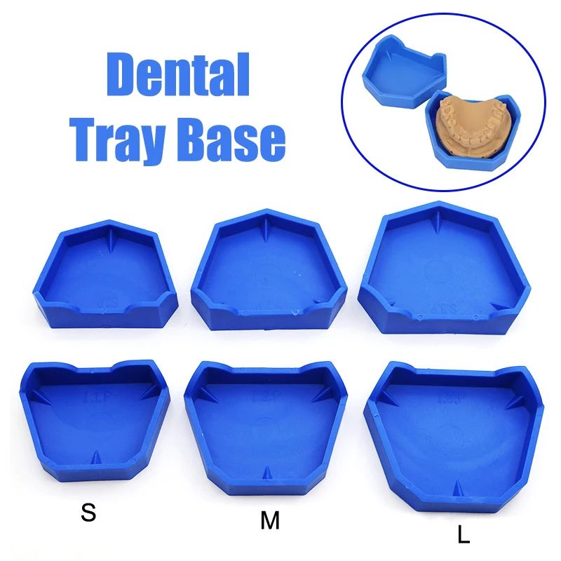 2/6Pcs Silicone  Dental Model Base Set Silicone Plaster Model Base Dental Lab Denture Impression Tray Former Base Dentist Tools