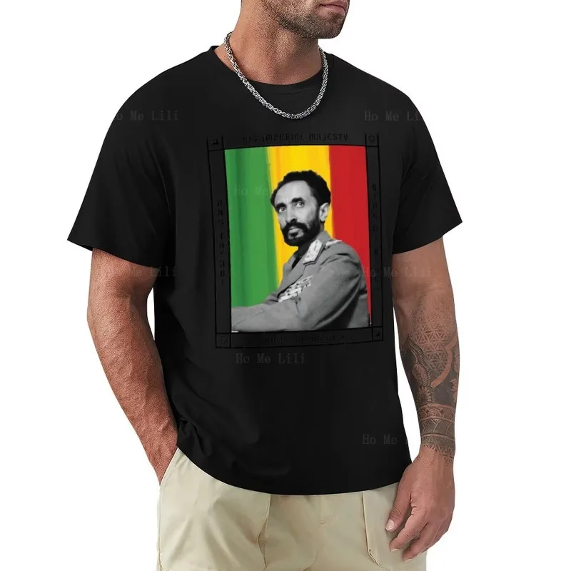 T-Shirt à manches courtes pour hommes, surdimensionné, de Sa Majesté impériale Haile Selassie I, roi des rois
