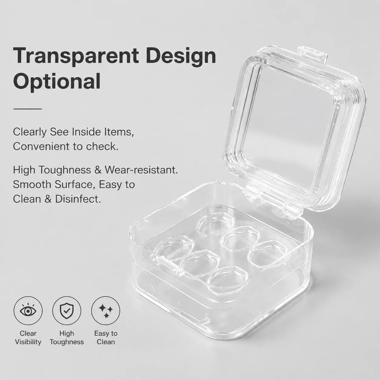 Dental Veneer Membrane Box with Film Transparent Denture Storage Box with 6/16 Hole for Dental Lab Dentistry Materials Tools
