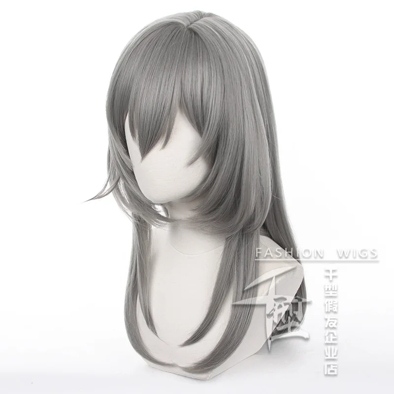 Game Honkai Star Rail Trailblazer Cosplay Wig Gray Heat Resistant Synthetic Wigs for Halloween Costume Party Role Play + Wig Cap