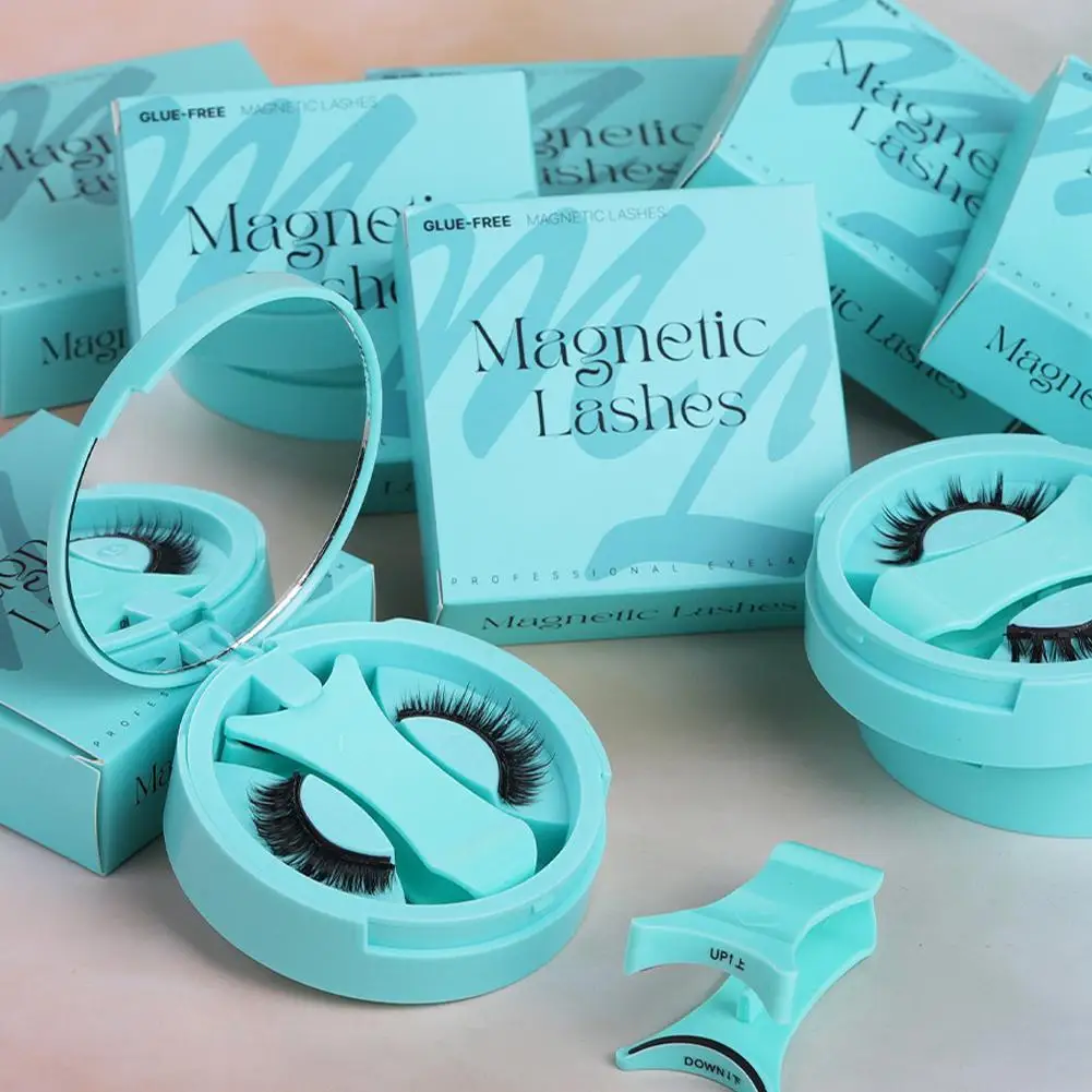 Ciglia finte magnetiche, ciglia finte magnetiche riutilizzabili e facili da indossare in un unico pezzo con pinzette magnetiche