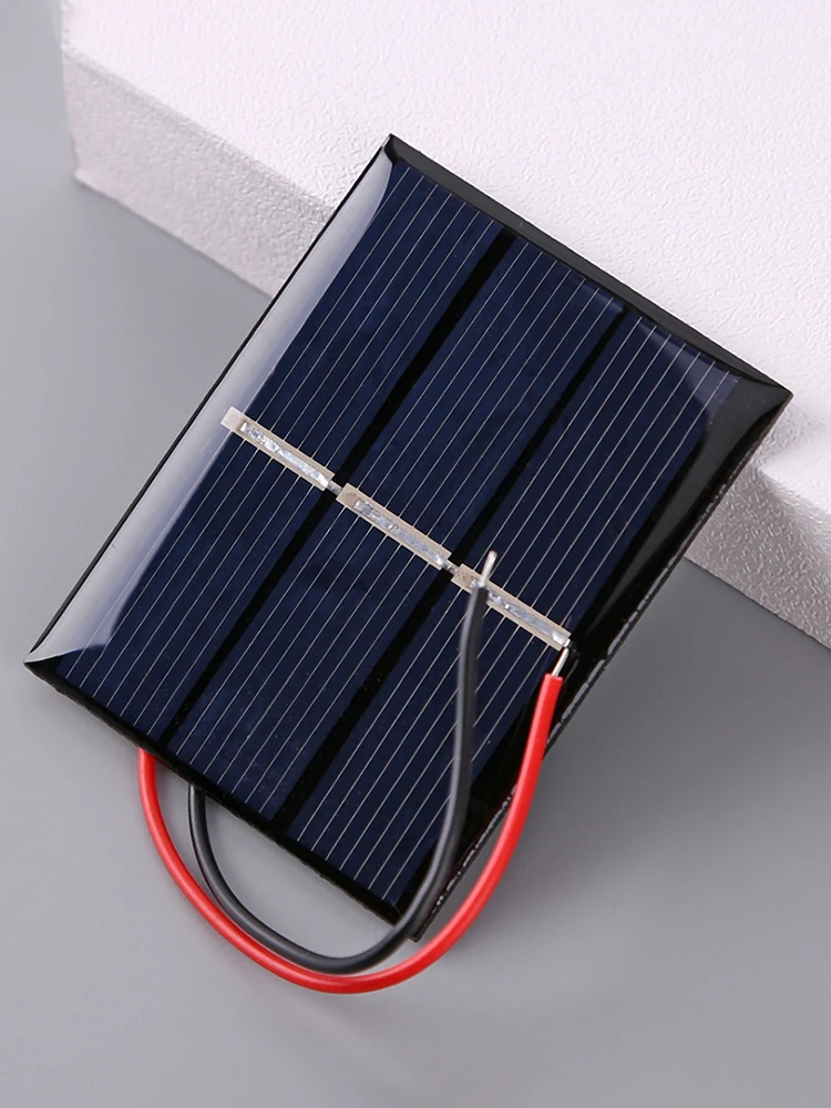 Solar Panel Study DIY Battery Charger Silicon 0.4W 1.5V Solar Panel Mini Solar System for Battery Cell Charger Wire