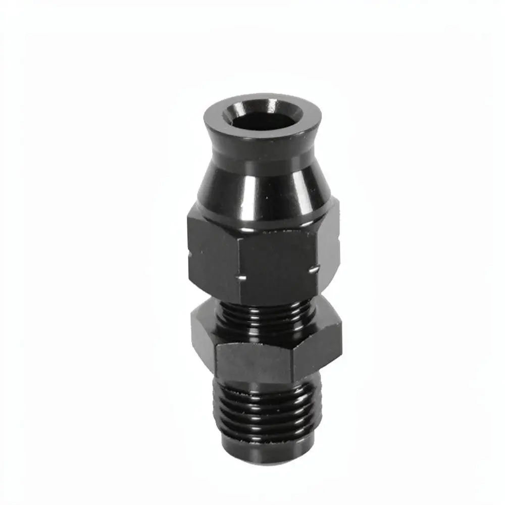 AN6 To 5 16 Swivel Fuel Barb Adapter Fitting Black Aluminum Alloy Automotive Fuel Rail System Connector Component