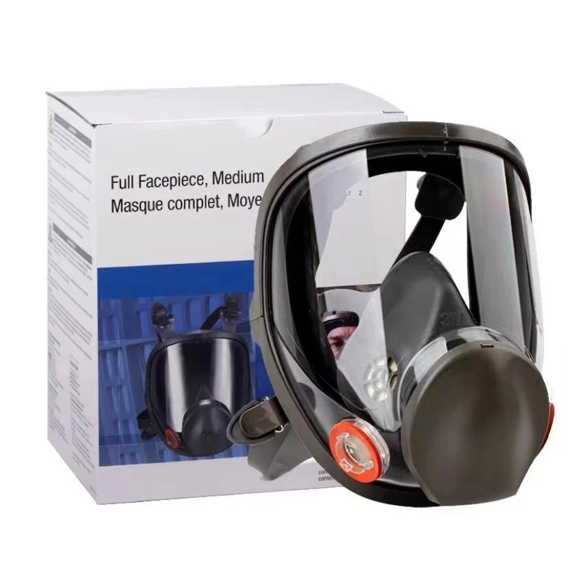 -impact Washable Full Face Respirator Mask Reusable Rubber Industrial Dust Mask Chemical Protection Painting Grinding