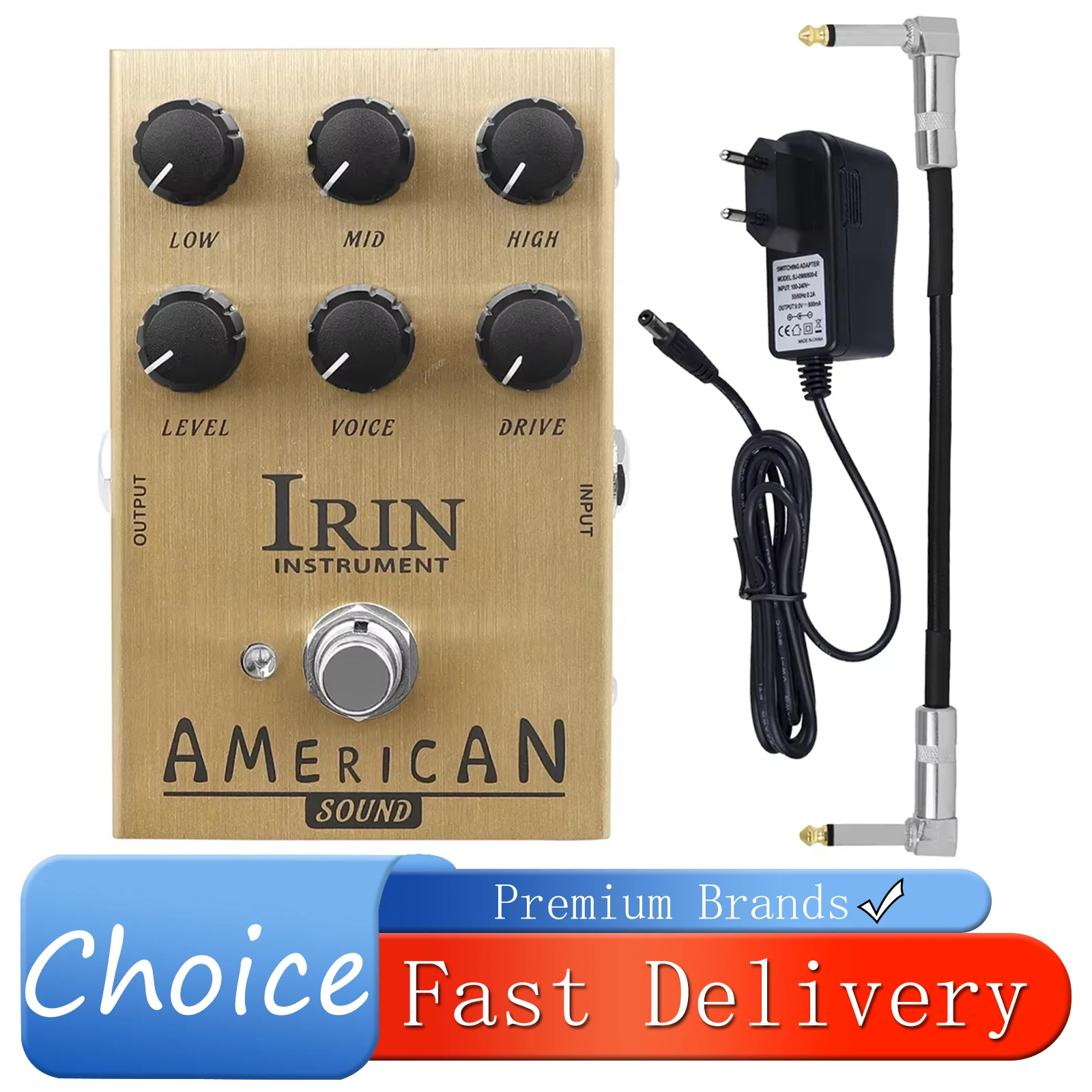

Электрогитарная педаль эффектов IRIN AN-34 AMERICAN SOUND: аналоговая имитация усилителя 57 Deluxe, педаль овердрайва, True Bypass