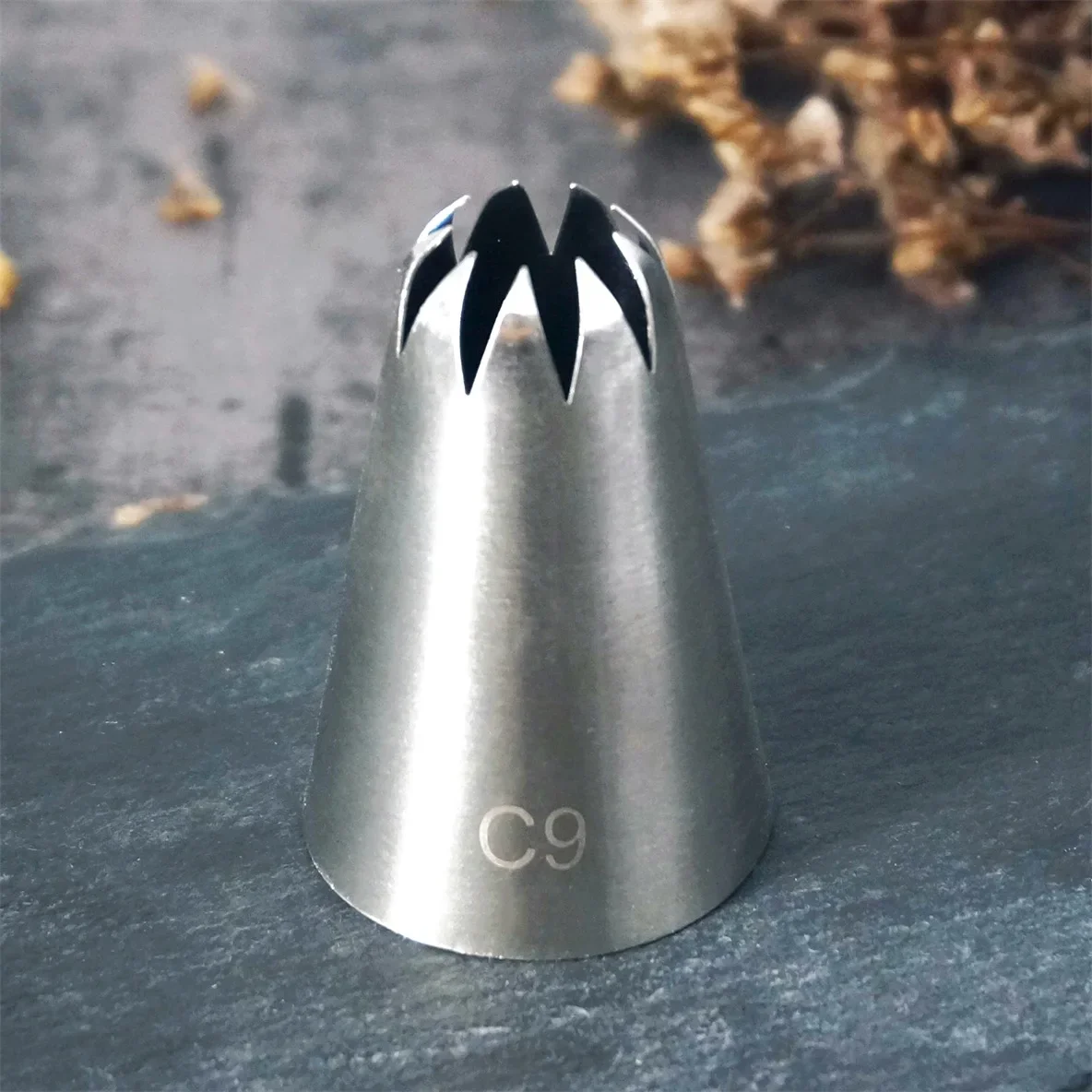 

#C9 Piping Nozzle Cake Cream Decoration Close Star Large Size Stainless Steel Icing Tips Cupcake Pastry Tools 9 Teeth