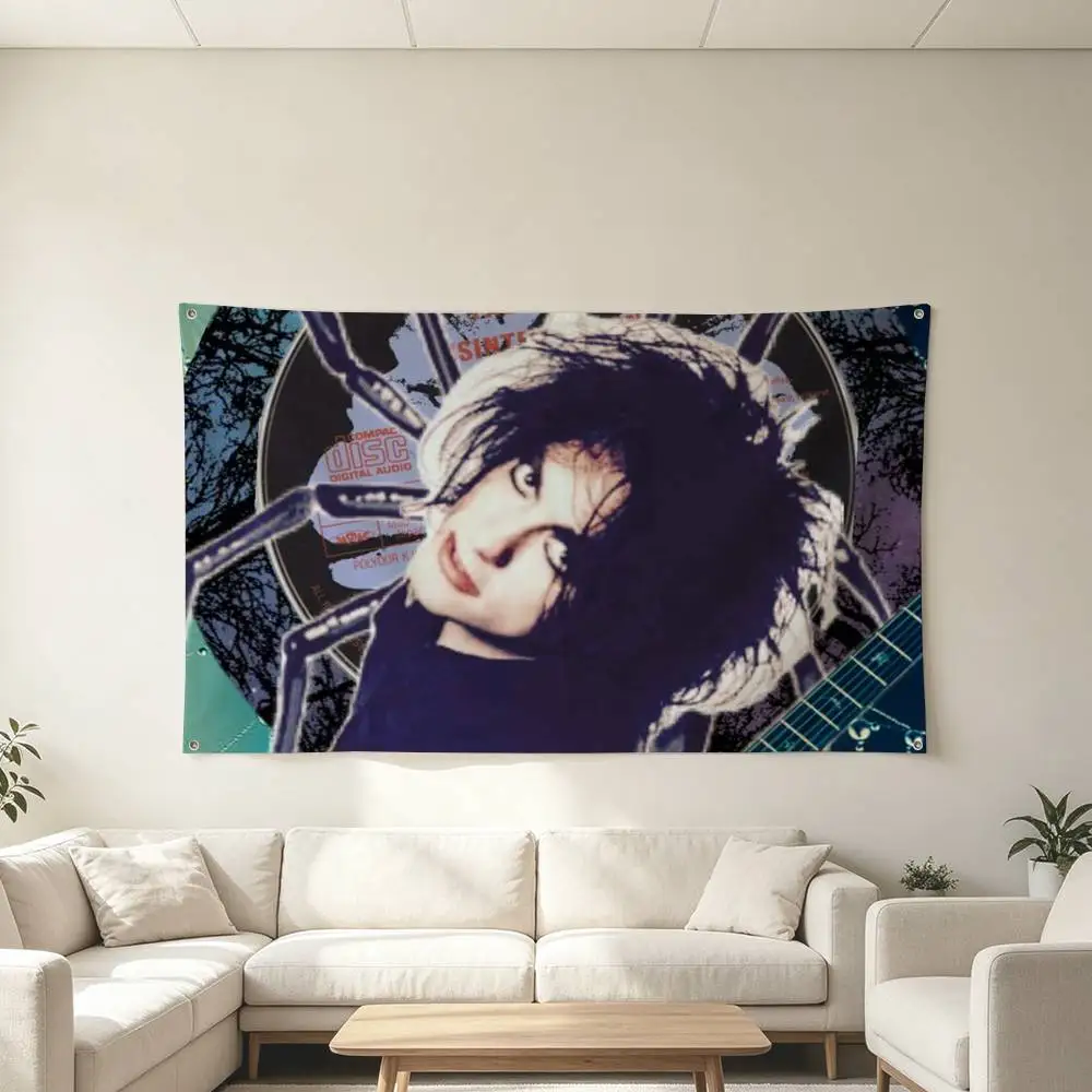 Robert S-Smith The Cure Flags Wall Hanging Tapestry Outdoor Garage Room Decorative flag Background Blanket