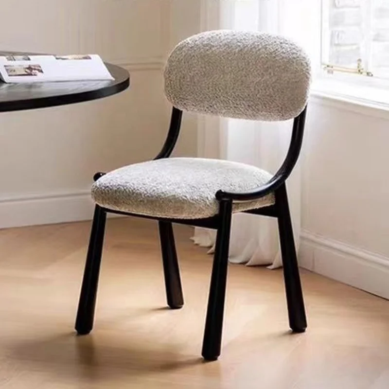 

Nordic Living Room Chairs Metal Backrest Chair Minimalist Ergonomic Dining Chair Luxury Comfortable Makeup Chairs Home Furniture